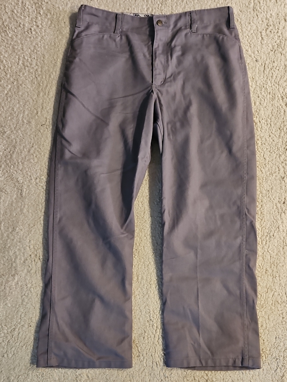 Ben Davis 34x30 Light Gray Original Ben's Work Pants Chino Baggy Straight Fit